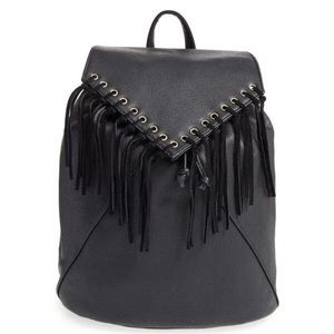 Sole Society Faux Leather Hartley Fringe Backpack New with Tag